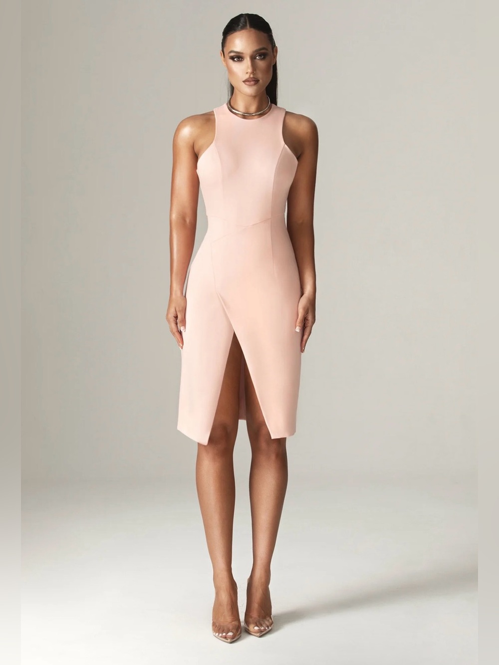 Alieva Felicia Ponte De Roma Midi Dress